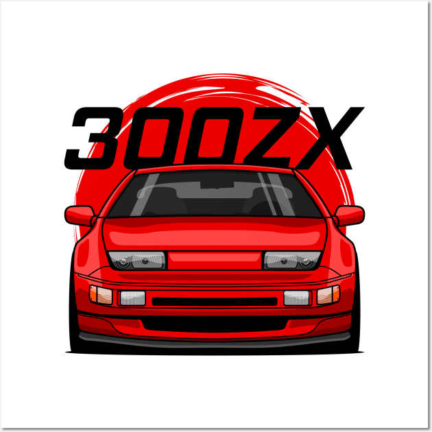 Red 300ZX Z32 Wall Art by GoldenTuners